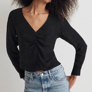 Madewell Brushed Ruched-front Blouse